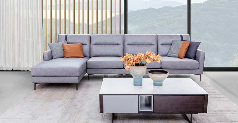Modern Minimalist Living Room Tehnologie Stofa Apartament Mic Combinație Canapea 621002